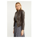 Bunda Monnari Biker Jacket With Stand-Up Collar Brown