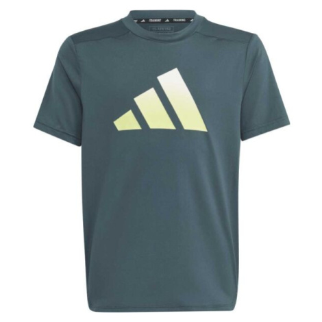 adidas TI TEE Chlapčenské športové tričko, tmavo sivá, veľkosť
