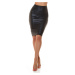 Sexy KouCla pencil skirt in Wet look black