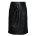 Morgan Kožená sukňa 211-JITA Čierna Regular Fit