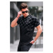 Madmext Black Buttoned Men's Polo Collar T-Shirt 5867