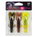 Fox rage gumová nástraha critters mixed uv colour packs 3 ks-dĺžka 7 cm