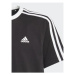 Adidas Tričko Essentials 3-Stripes Cotton Loose Fit Boyfriend T-Shirt H44670 Čierna Loose Fit