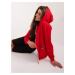 Red women's sweatshirt with pockets