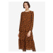 Brown patterned midishats Tom Tailor - Women