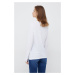 Bavlnené tričko s dlhým rukávom Armani Exchange biela farba,