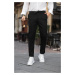 34958 Dewberry Slimfit Jogger Seasonal Mens Trousers-BLACK