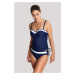 Vrchný diel plaviek Swimwear Anya Cruise Bandeau Tankini navy/white SW1091