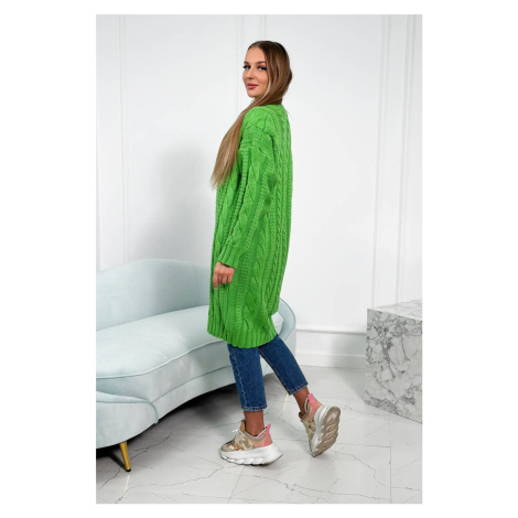 Svetlozelený kockovaný sveter UNI