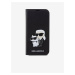 PU Saffiano Karl and Choupette NFT Book Puzdro pre iPhone 13 Pro Black Karl Lagerfeld