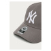 Šiltovka 47brand MLB New York Yankees šedá farba, s nášivkou, B-MVPSP17WBP-DY