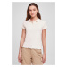 Women's White Sand Rib Polo T-Shirt