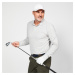 Pánska golfová polokošeľa s dlhým rukávom MW500 sivá