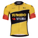 BONAVELO Cyklistický dres s krátkym rukávom - JUMBO-VISMA 2023 - žltá/čierna
