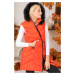 Z6761 DEWBERRY LADIES' VEST-LIGHT ORANGE