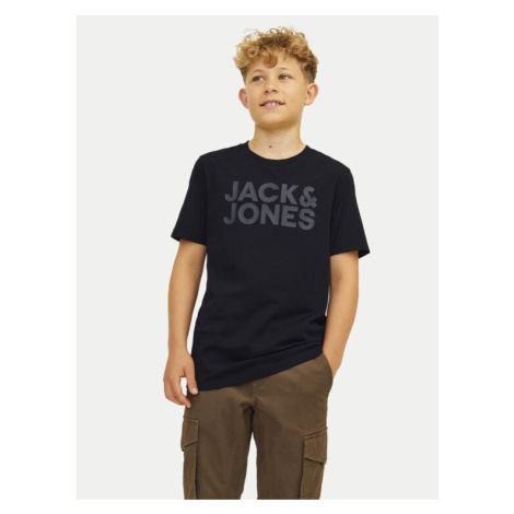 Jack&Jones Junior Tričko Corp Logo 12152730 Čierna Regular Fit