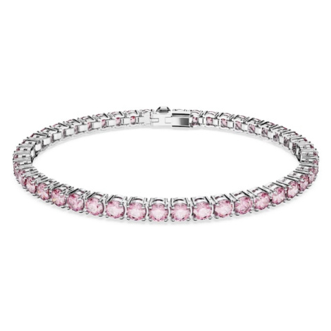 Swarovski Náramok 'Matrix Tennis bracelet'  ružová / strieborná