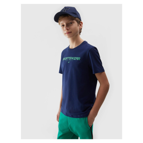 4F T-shirt for boys - navy blue