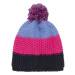 Dievčenská zimná čiapka COLOR KIDS Hat - Colorblock-5381-Pink Glo