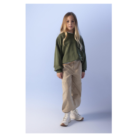 DEFACTO Girls Parachute Cargo Gabardine Pants