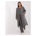 Dark grey long coat with pockets