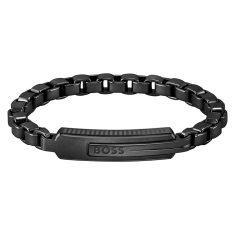 Hugo Boss Slušivý čierny náramok Orlado 1580358 17,5 cm