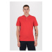 Tommy Hilfiger Polo tričko - BASEBALL COLLAR SLIM POLO červené