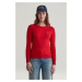 SVETER GANT STRETCH COTTON CABLE C-NECK RUBY RED