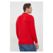 Vlnený sveter MC2 Saint Barth pánsky, červená farba