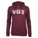 Vans WM DROP V LOGO HOODIE Dámska mikina, vínová, veľkosť