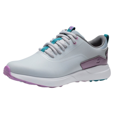 Footjoy Performa Grey/White/Purple Dámske golfové topánky