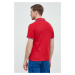 Bavlnené polo tričko North Sails červená farba, jednofarebné
