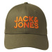 JACK & JONES Čiapka 'GALL'  kaki / oranžová