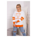 Malibu Insulated Sweatshirt White + Orange