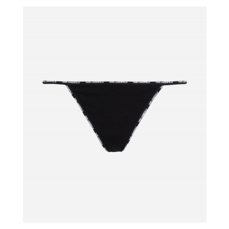 Spodná Bielizeň Karl Lagerfeld Mini Logo G-String Čierna