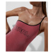 Plavky Karl Lagerfeld Ikonik 2.0 Lurex Swimsuit Ružová