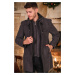 PLT8335 DEWBERRY MEN'S COAT-DIAGONAL ANTHRACITE-BLACK