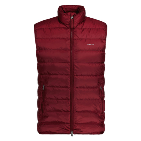 VESTA GANT LIGHT DOWN GILET PLUMPED RED