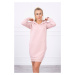 Dark powder pink dress with a hood