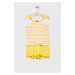 Detská bavlnená súprava United Colors of Benetton žltá farba