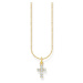 Thomas Sabo KE2226-414-14-L45V Gold-plated Necklace with Cross Pendant + Zirconia 38-45 cm