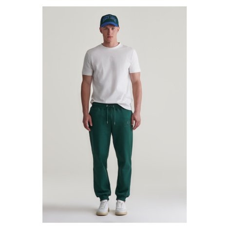 TEPLÁKY GANT REG TONAL SHIELD SWEATPANTS TARTAN GREEN