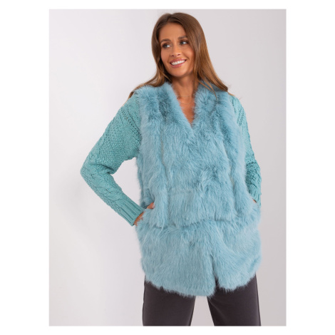 Mint fur vest with lining