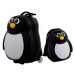 Čierny detský kufor + ruksak &quot;Penguin&quot; - veľ. S + M