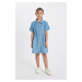 DEFACTO Girl's Short Sleeve Jean Dress