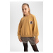 DEFACTO Girls Oversize Fit Crew Neck Sweatshirt