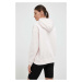Bavlnená mikina New Balance WT23554WAN-WAN, dámska, ružová farba, s kapucňou, jednofarebná