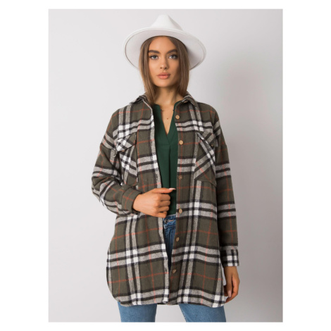 RUE PARIS Khaki checkered shirt