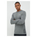 Tréningové tričko s dlhým rukávom Reebok United By Fitness MyoKnit šedá farba, vzorované