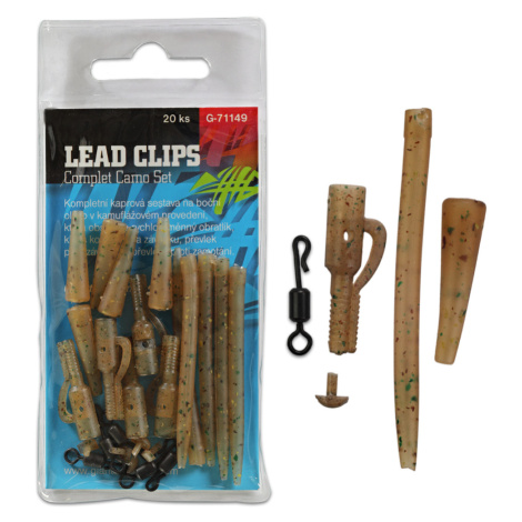 Giants fishing montáž na olovo lead clips complet camo set